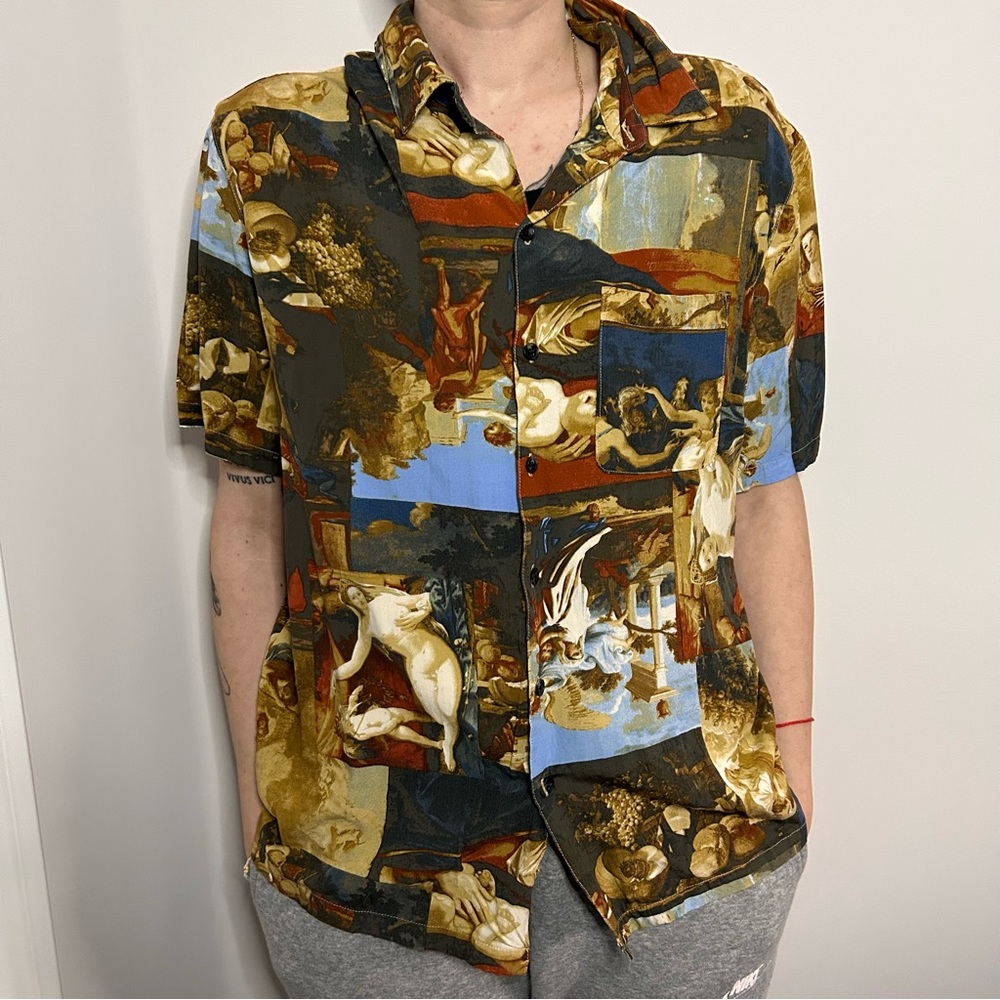 Urban Outfitters Renaissance colorful painting print T-shirt size medium men’s